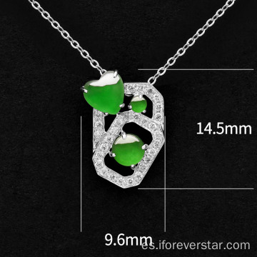 Diamante de oro de 18k color verde Jadeite Charmas